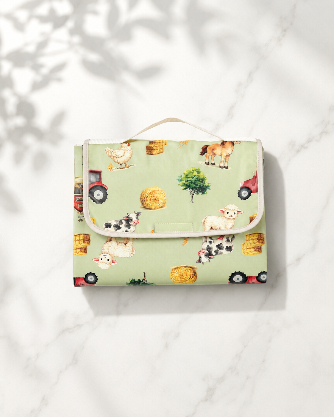 Waterproof High Chair Splash Mat | Farmyard