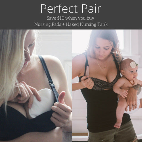 Bamboo Nursing Tank & Reusable Nursing Pads Bundle